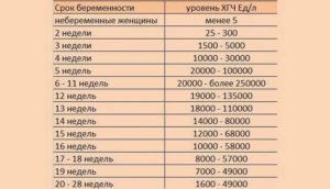 Сколько должно быть хгч при 2 недели беременности