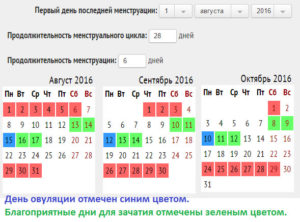 Высчитать опасные дни для зачатия