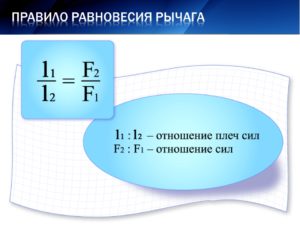 Формула рычага в физике