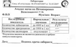Что показывает анализ мочи по нечипоренко при беременности