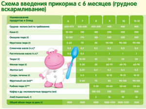 Прикорм ребенка на грудном вскармливании в 7 месяцев