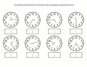 Как учить время на часах