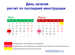 Как вычислить день зачатия ребенка