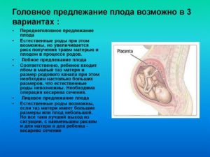 Плод в головном предлежании