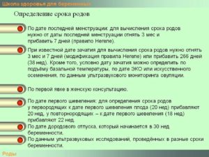 Как правильно определить срок родов