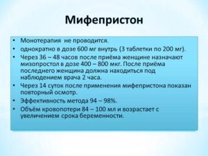 Через сколько начинает действовать мифепристон при родах