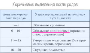 На какой день после родов проходят кровянистые выделения