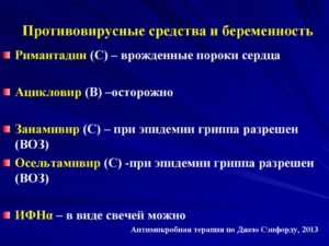 При беременности противовирусный препарат