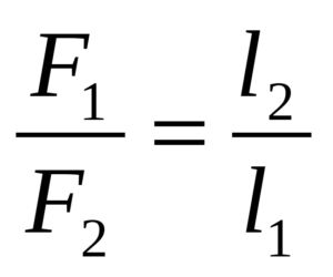 Формула рычага в физике