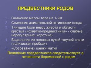 Предвестники родов 40 неделя