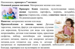 Прикорм на 7 месяце