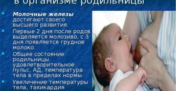 После родов появление молока