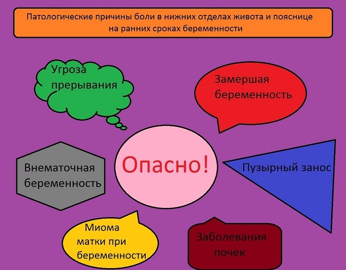 На ранних сроках болит живот